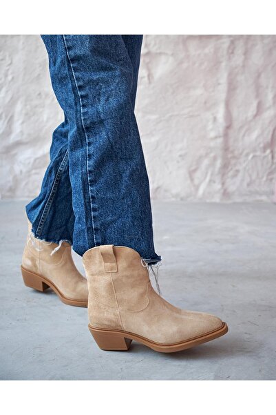 PELİN'İN AYAKKABILARI SOME BAL SÜET KOVBOY BOT