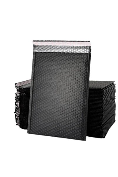 OZN AKSESUAR Bantlı Siyah Patpatlı Balonlu Kargo Poşeti E Ticaret poşeti 50 Adet 33x40+4