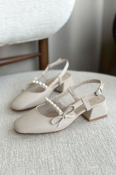 GOFFSHOES Pantofi cu toc joasă Maste Pearl pentru damă - Piele maronie