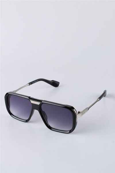 La Viva Black Silver Uv400 Protection Men's Sunglasses G25Lv3320R03