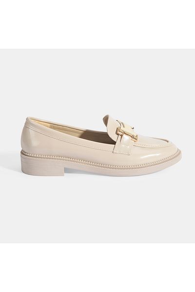 Desa Pantofi casual de damă bej cu accesorii cu cataramă
