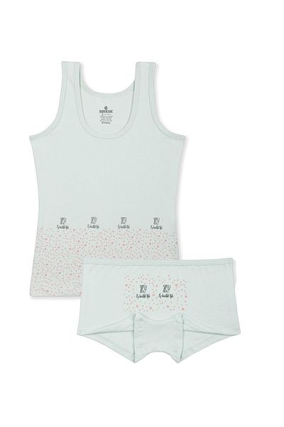 BAYKAR Boxer pentru fete din bumbac clasic, verde 4906 Team Single