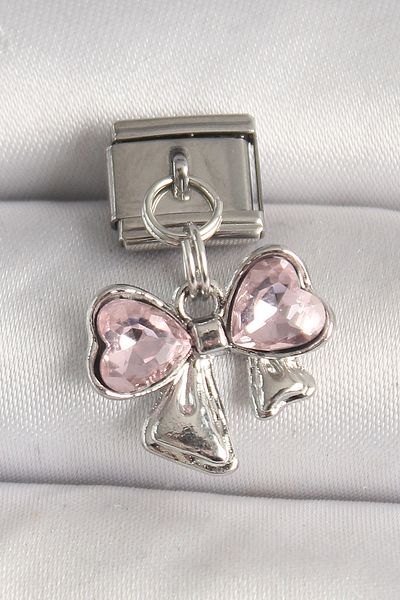 Skygo 316L Graduated Steel Silver Color Zircon Import Model Nomination Charm