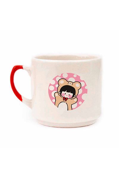 PALTO TASARIM Shiny Mystical Mug - Kawaii Bear Cream and Mug