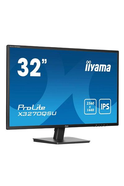 IIYAMA Monitor IPS LED Iiyama 31.5" X3270QSU-B1, QHD (2560 x 1440), HDMI, DisplayPort, 100 Hz, 3 ms (Negru)