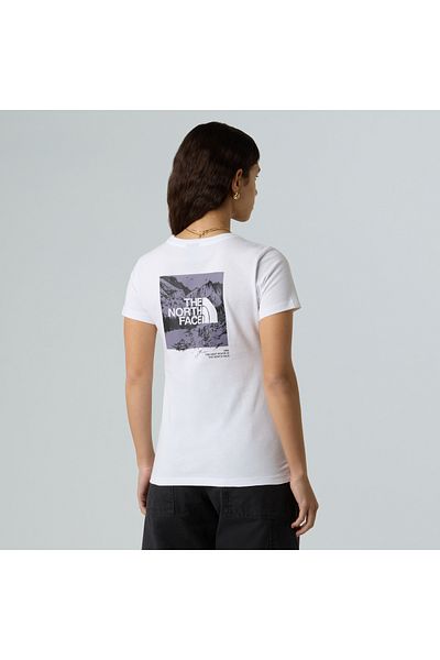 THE NORTH FACE W S/s Γραφικό Half Dome Tee Γυναικείο λευκό μπλουζάκι Nf0a8952iac1
