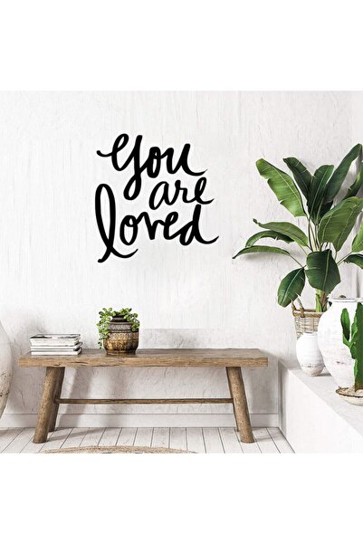 New Jargon Αυτοκόλλητο με χειρόγραφη επιγραφή  "You Are Loved " 60x57cm - Μαύρο