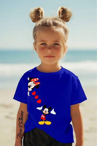 New Shine 1 tricou este un cadou pentru achiziții de 6 și peste în coș - Tricou pentru copii oversize imprimat Mickey