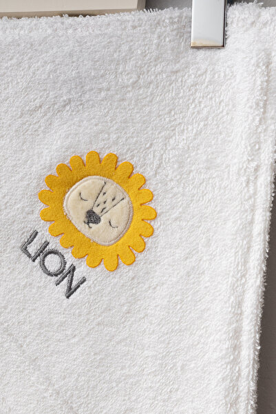 Bebitof 100% Cotton Bathrobe Set with Cute Lion Figure (0-2 Years)