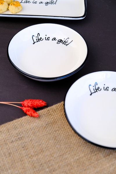 tabakevi Plate House Porcelain Motto Gift Plate 240Cc 2 Li 15X15X2Cm