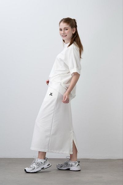 Elabutik Girl's Oversized T-Shirt Skirt 2 Piece Set