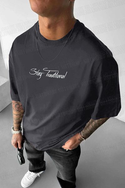 Millionaire Men's Traditional Teddy Bear Oversize Fit Loose T-Shirt