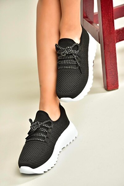 Fox Shoes U702101204 Чорно-білі тканинні кросівки