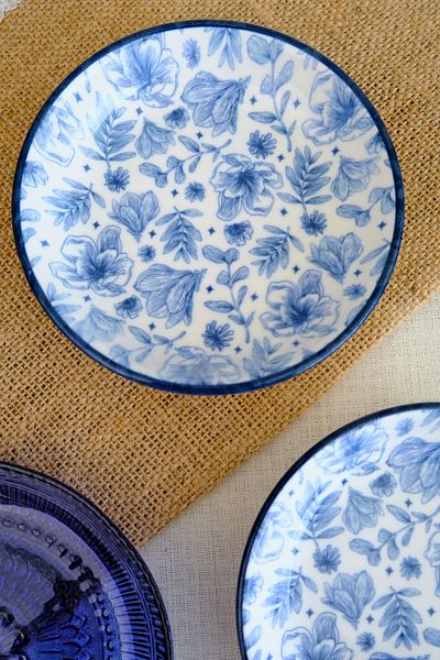 tabakevi Plate House Porcelain Blue Heaven Plate 240Cc 2 Li 15X15X2Cm