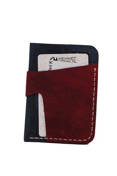 MEHMET GÖNÜLAL LEATHER Mehmet Gönülal 086 Leather Card Holder - Navy Blue