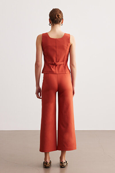 STELLA PULVIS Kiremit Yüksek Bel Culotte Pantolon