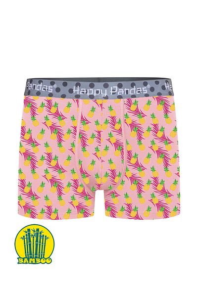 BRAINWEAR Men's Lycra Bamboo Digital Written Boxer - Creation of Happy Panda