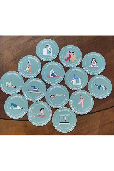 iraskas design مجموعة ملصقات البيلاتيس وتوازن العقل |   14 ملصقًا ملهمًا مقاس...