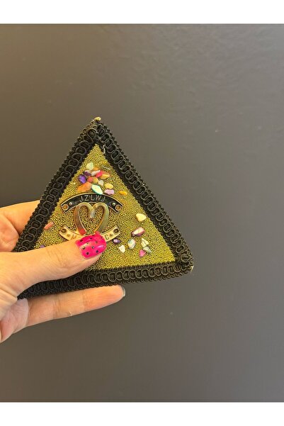 Gönülden Tasarım 11X11 CM ŽELJEZNI ŠARENI KAMENI OKLOP SA TRI KRILA