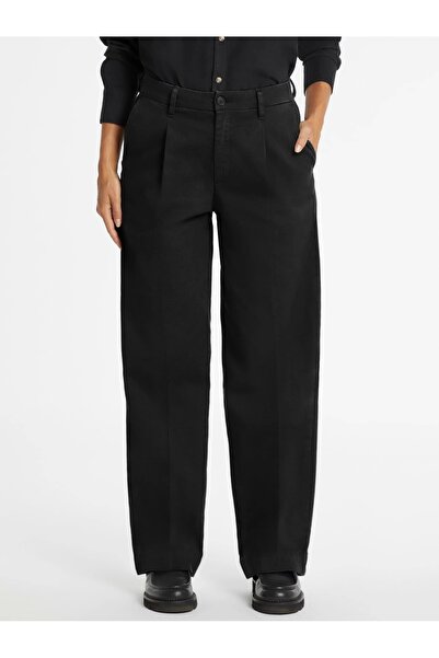 Guess Women's Black Wide Leg Trousers