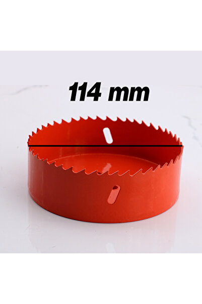 Badem10 Bi Metal Panç Delme Testeresi Adaptörsüz 1 Adet 114 mm Delik Açma Alçıpan Ahşap Pvc