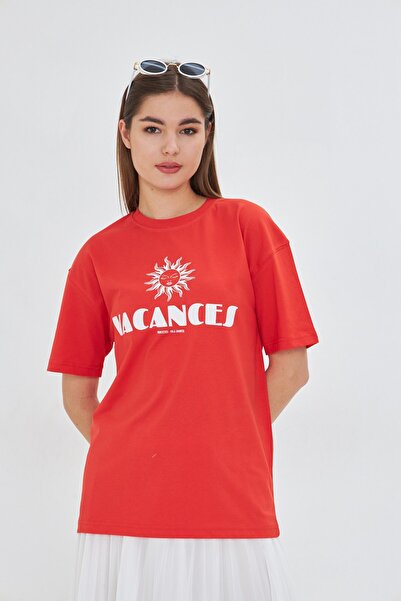 GIA - ART Vacanses Ženska udobna majica od 100% pamuka sa printom