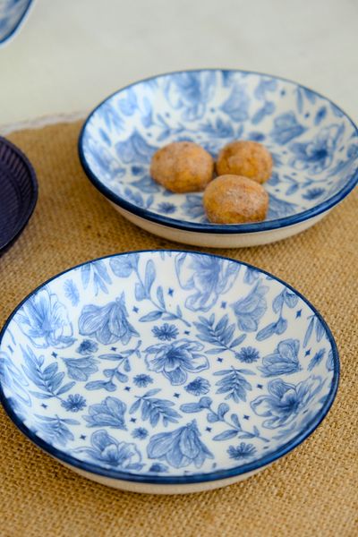 tabakevi Plate House Porcelain Blue Heaven Plate 240Cc 2 Li 15X15X2Cm