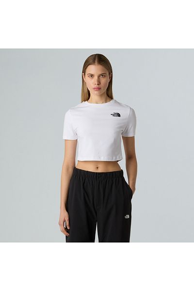 THE NORTH FACE Essentials Cropped Slim κοντομάνικο γυναικείο λευκό μπλουζάκι NF0A55AOFN41
