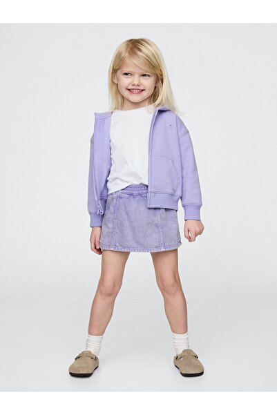 GAP Kız Bebek Lila UltraSoft Denim Şort Etek