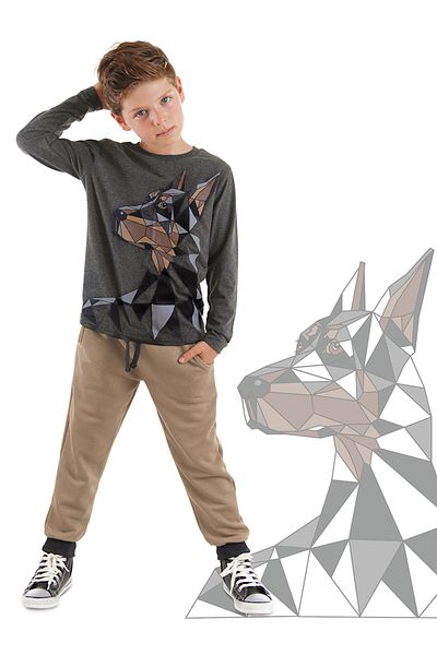 MSHB&G Doberman Boy T-Shirt Sweatpants Set