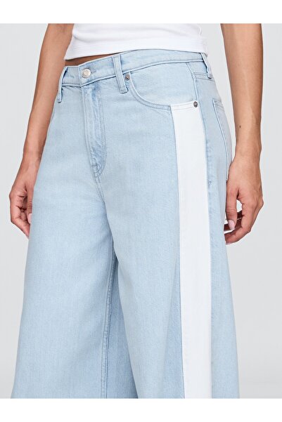 GAP Kadın Mavi Mid Rise UltraSoft Baggy Jean Pantolon