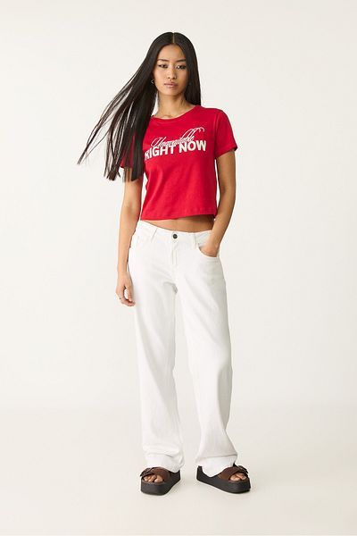 Stradivarius T-shirt with placement print slogan