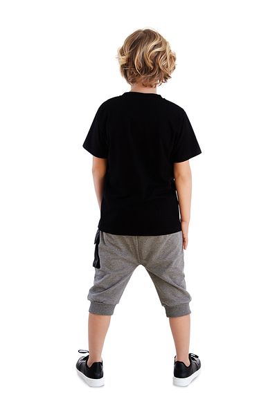 MSHB&G Fahrrad-Sommerset für Jungen – T-Shirt mit Taschendetail und Capri-Shorts