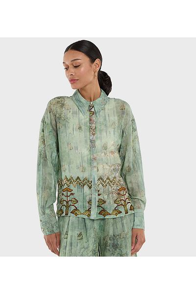 BCBG Women's Placement Print shirt