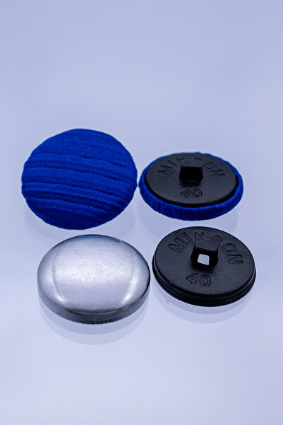 MİKRON زر مغطى بقماش BOMBE (أسود/1,000 قطعة / 24,30 مم)