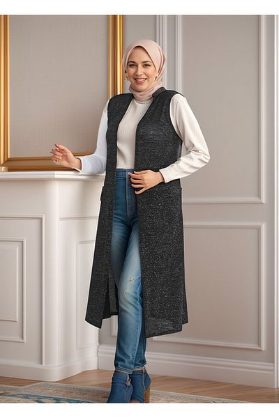 RESPİRO Light Sim Patterned Long Spring Summer Soft Vest