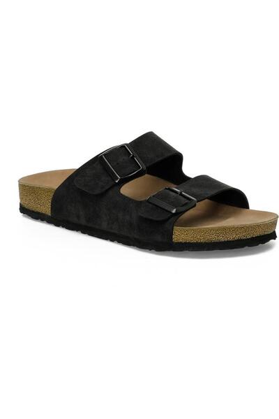 Kinetix Aten 5Fx Black Buckle Anatomical Casual Buckle Slippers