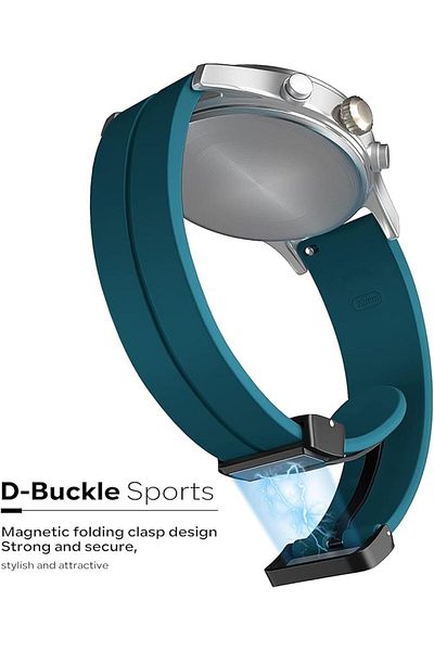 AWH Magnetic Silicone Watch Band, Quick Release, 16 22mm, Sport Strap for Men & Women