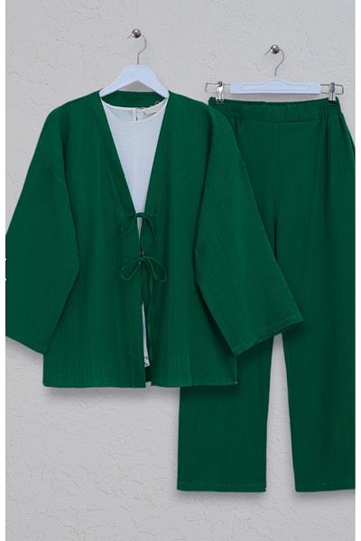 EMİRA LİFE Front Tie Tunic Suit Emr009