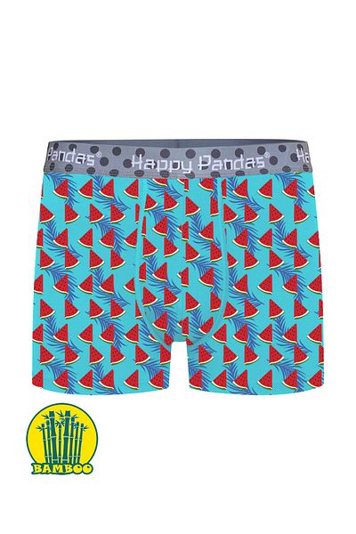 BRAINWEAR Men's 5 Pack Lycra Bamboo Digital Printed Boxers - Happy Pandas Creation