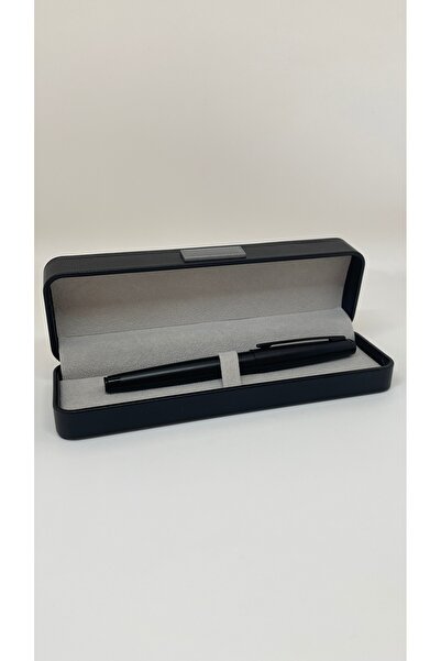 DivitPen Elegance Series Corvus Deri Kutulu Siyah Roller İmza Kalemi