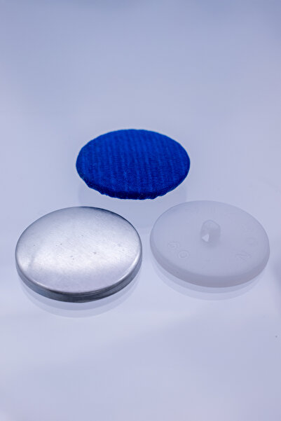 MİKRON Bombe Fabric Coating Button (White/1.000 Pcs / 37.00 mm)