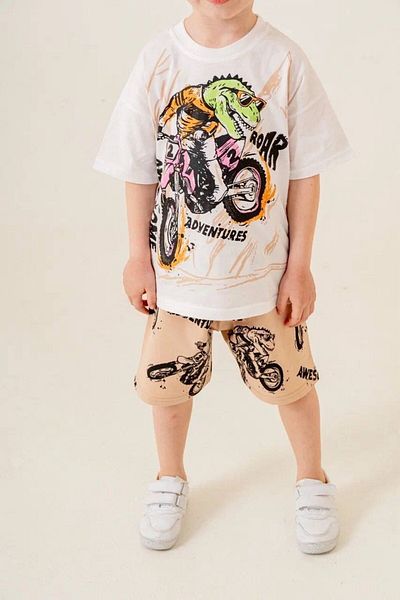 harby kids Boy's Printed Shorts Suit