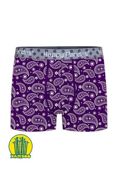 BRAINWEAR Men's 5 Pack Lycra Bamboo Digital Printed Boxers - Happy Pandas Creation
