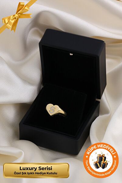 Lucente Jewellery Luxury Serisi Işıklı Hediye Kutulu S Harf 925 Ayar Gümüş Al...