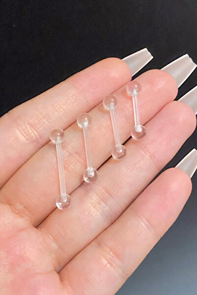 Blisse Piercing Kadın Şeffaf Antialerjik Bioplast Meme Ucu Nipple Piercing 1 Adet