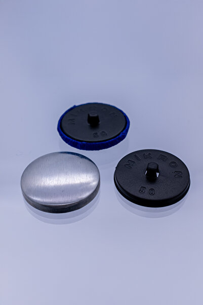 MİKRON زر مغطى بقماش BOMBE (أسود/1,000 قطعة / 31,00 مم)