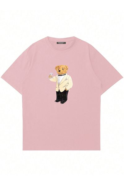 Mad&Calf Μπλουζάκι Unisex Business Teddy με στάμπα με λαιμόκοψη