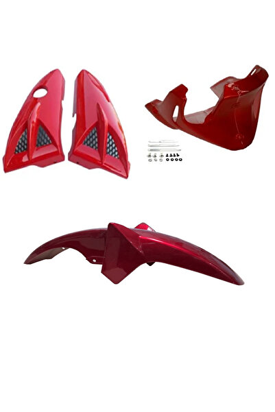 NCR YBR K Kırmızı Çamurluk + Alt Sakal + Bıyık ( Pandizot) 3 Lü Set Sakal Vid...