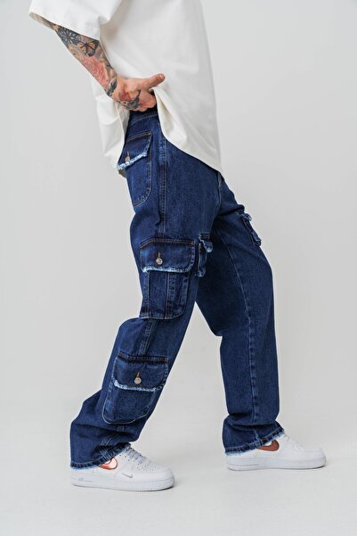 go gang own Ремонтник Детальний джинсовий оверсайз баггі штани